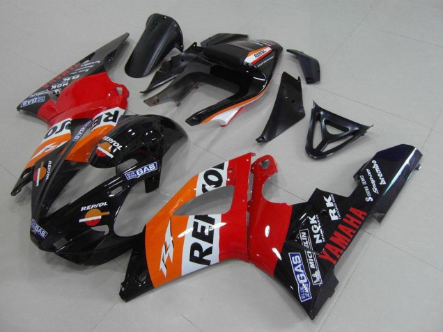 2000-2001 Yamaha YZF R1 Motorcycle Fairings - Orange White Red Black Repsol Canada