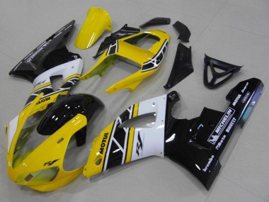Online 2000-2001 Yamaha YZF R1 Motorcycle Fairings - Yellow White Black Anniversary Motul Michelin Canada