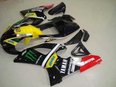Online 2000-2001 Yamaha YZF R1 Motorcycle Fairings - Glossy Black Yellow White Red Monster Motul Canada