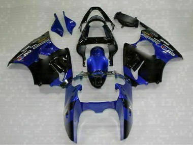 Online 2000-2002 Kawasaki ZX6R Motorcycle Fairings - Blue Glossy Black Elf Bridgestone Canada