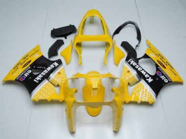 Online 2000-2002 Kawasaki ZX6R Motorcycle Fairings - Yellow White Black Elf Bridgestone Canada