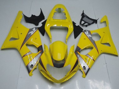 Online 2000-2002 Suzuki GSXR 1000 Motorcycle Fairings - Yellow Silver Grey Canada