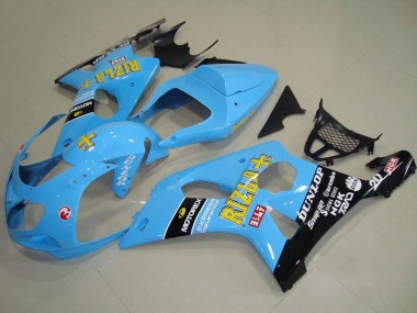 Online 2000-2002 Suzuki GSXR 1000 Motorcycle Fairings - Light Blue Yellow Black Rizla Canada