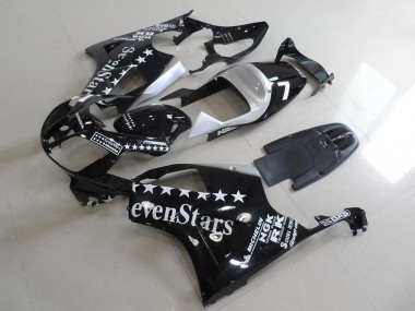 Online 2000-2006 Honda VTR1000 Motorcycle Fairings - Glossy Black White SevenStars Canada