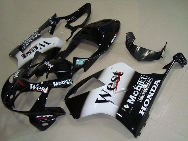 2000-2006 Honda VTR1000 Motorcycle Fairings - Glossy Black White West Canada