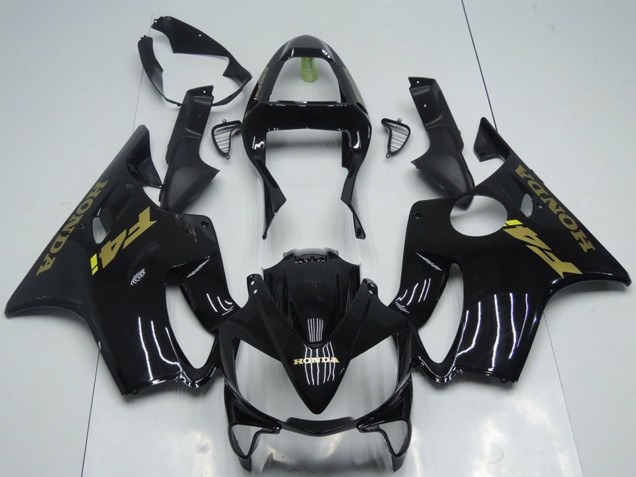 2001-2003 Honda CBR600 F4i Motorcycle Fairings - Glossy Black Gold Decals Canada