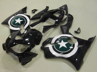 Online 2001-2003 Honda CBR600 F4i Motorcycle Fairings - White Glossy Black Star Canada