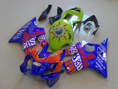 Online 2001-2003 Honda CBR600 F4i Motorcycle Fairings - Yellow Blue Orange Rossi 46 Canada