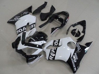 Online 2001-2003 Honda CBR600 F4i Motorcycle Fairings - White Glossy Black Repsol Canada