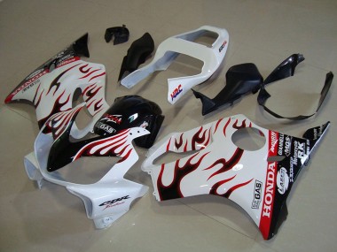 Online 2001-2003 Honda CBR600 F4i Motorcycle Fairings - White Red Glossy Black Flame Canada