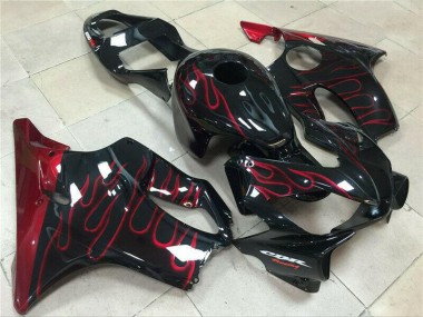 Online 2001-2003 Honda CBR600 F4i Motorcycle Fairing - Glossy Black Red Flame Canada