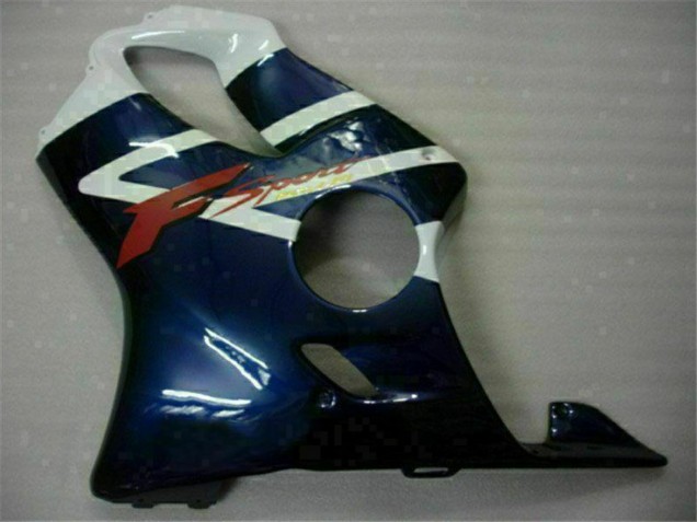2001-2003 Honda CBR600 F4i Motorcycle Fairings - White Blue Black Stripe Canada