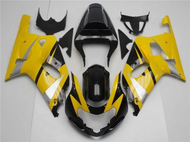 Online 2001-2003 Suzuki GSXR 600/750 Motorcycle Fairings - Yellow Silver Glossy Black Canada