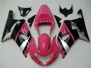 Online 2001-2003 Suzuki GSXR 600/750 Motorcycle Fairings - Pink Silver Glossy Black Canada