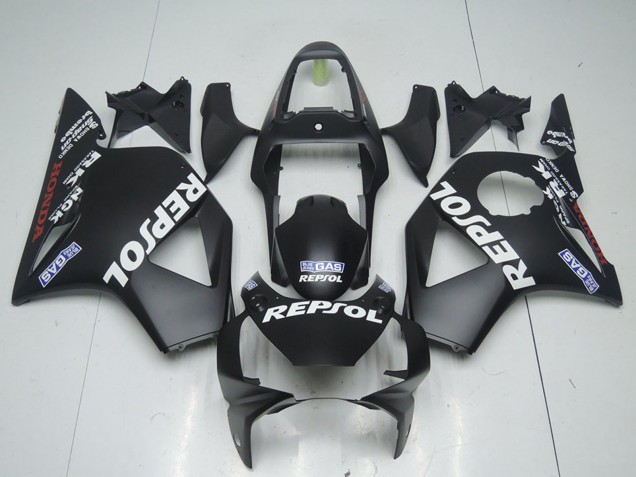 2002-2003 Honda CBR900RR 954 Motorcycle Fairings - Matte Black Repsol Canada
