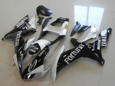 Online 2002-2003 Yamaha YZF R1 Motorcycle Fairings - White Glossy Black Fortuna Motul Canada