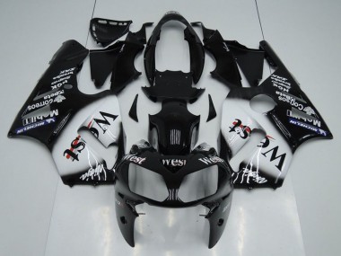 Online 2002-2006 Kawasaki ZX12R Motorcycle Fairings - Glossy Black White West Canada