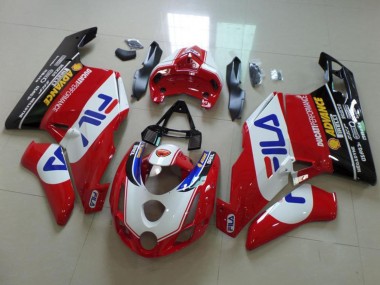 Online 2003-2004 Ducati 749 999 Motorcycle Fairings - White Red Blue Glossy Black Fila Canada