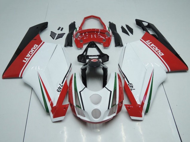 2003-2004 Ducati 749 Motorcycle Fairings - White Red Green Glossy Black Canada