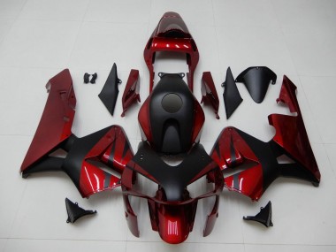 Online 2003-2004 Honda CBR600RR Motorcycle Fairings - Red Matte Black Stripe Canada