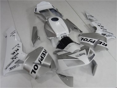 Online 2003-2004 Honda CBR600RR Motorcycle Fairing - White Silver Black Repsol Canada