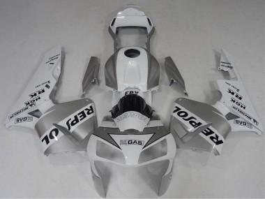 Online 2003-2004 Honda CBR600RR Motorcycle Fairing - White Silver Black Repsol Canada