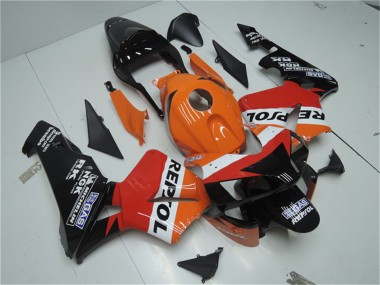 Online 2003-2004 Honda CBR600RR Motorcycle Fairing Kits - Orange White Red Glossy Black Repsol Canada