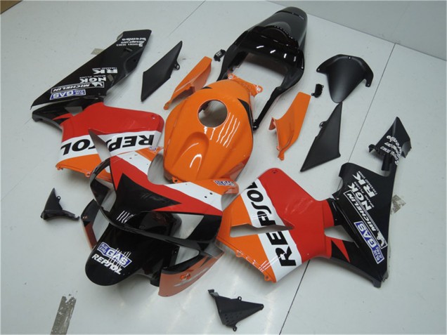 2003-2004 Honda CBR600RR Motorcycle Fairing Kits - Orange White Red Glossy Black Repsol Canada