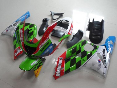Online 2003-2004 Kawasaki ZX6R Motorcycle Fairings - White Red Green Blue Black Motocard Canada