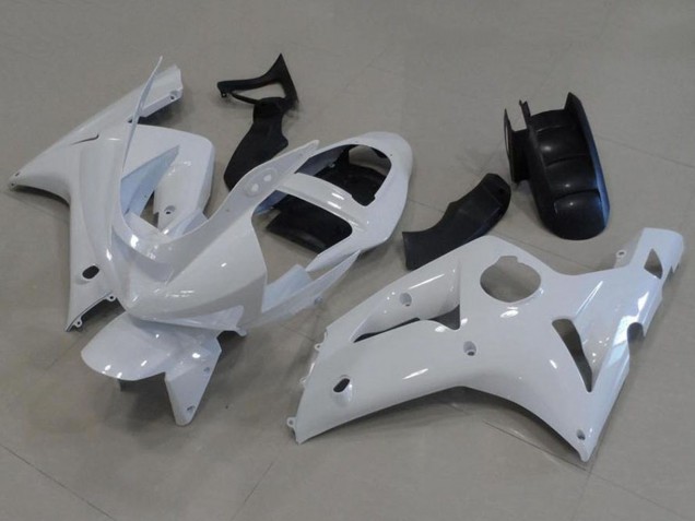 2003-2004 Kawasaki ZX6R Motorcycle Fairings - White Canada