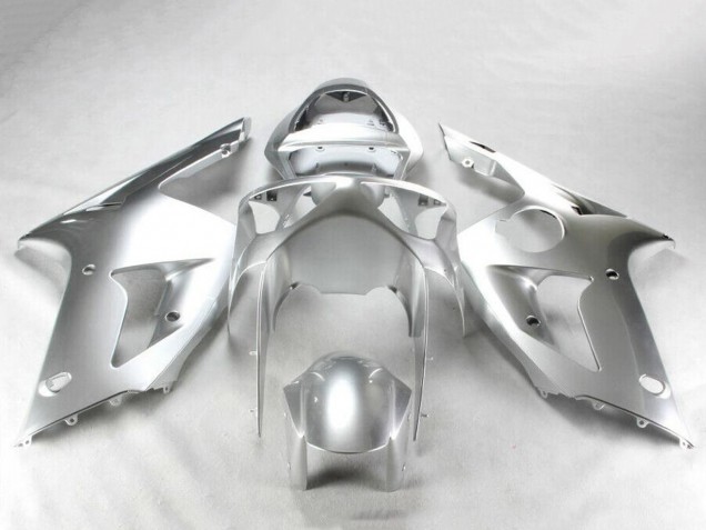 2003-2004 Kawasaki ZX6R Motorcycle Fairing Kits - Silver Canada