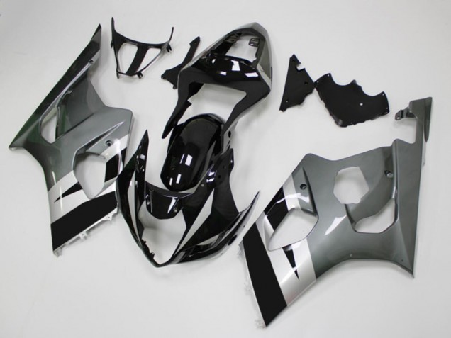 2003-2004 Suzuki GSXR 1000 Motorcycle Fairings - Glossy Black Silver Grey Canada