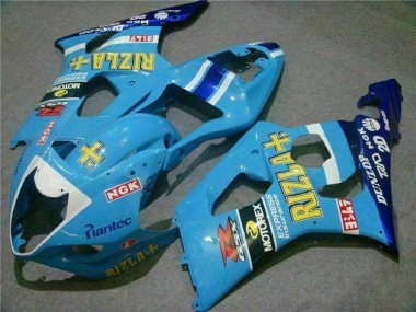 Online 2003-2004 Suzuki GSXR 1000 Motorcycle Fairings - Blue White Yellow Rizla Canada