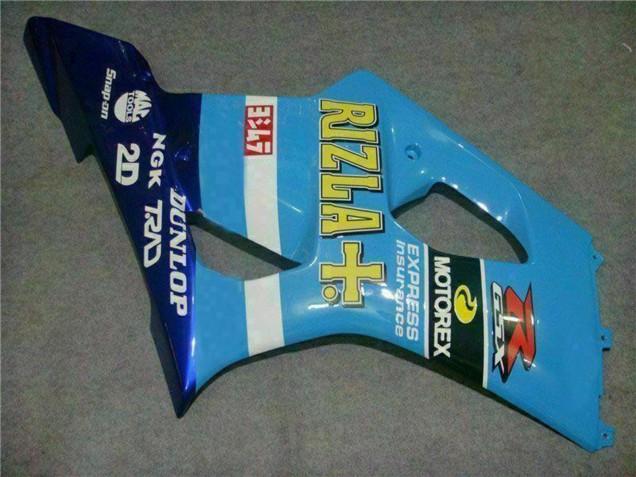 2003-2004 Suzuki GSXR 1000 Motorcycle Fairings - Blue White Yellow Rizla Canada