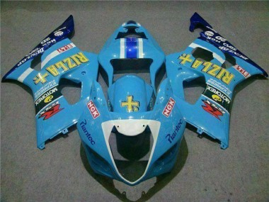Online 2003-2004 Suzuki GSXR 1000 Motorcycle Fairings - Blue White Yellow Rizla Canada