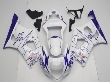 Online 2003-2004 Suzuki GSXR 1000 Motorcycle Fairings - White Blue Corona Alstare Canada
