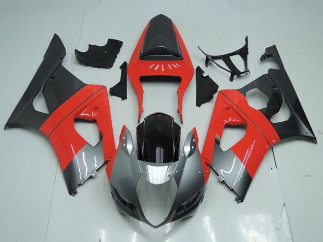 2003-2004 Suzuki GSXR 1000 Motorcycle Fairing - Red Silver Black Canada
