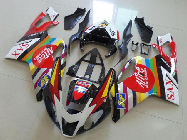 2003-2006 Aprilia RSV1000 Motorcycle Fairings - White Red Black Green Yellow Alice Sax Canada