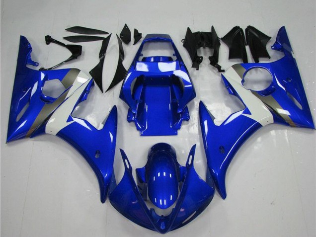 2003-2004 Yamaha YZF R6 Motorcycle Fairing - Blue White Canada