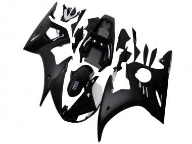 Online 2003-2004 Yamaha YZF R6 Motorcycle Fairings - Glossy Black Matte Black Canada