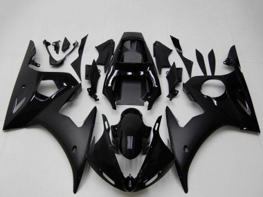 Online 2003-2004 Yamaha YZF R6 Motorcycle Fairings - Glossy Black Matte Black Canada