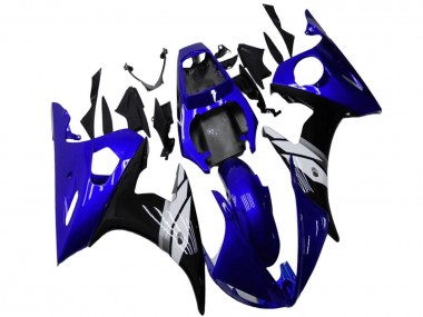 Online 2003-2004 Yamaha YZF R6 Motorcycle Fairings - Blue White Glossy Black Canada