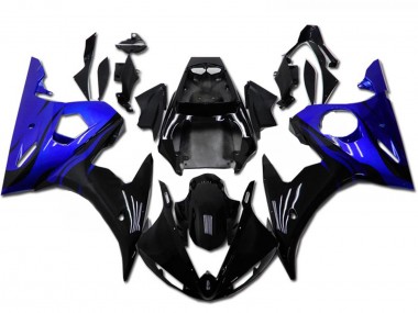 Online 2003-2004 Yamaha YZF R6 Motorcycle Fairing Kits - Blue Glossy Black Canada