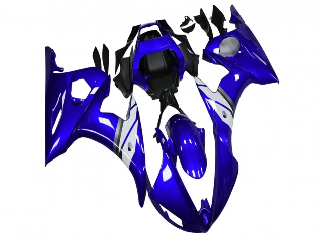 2003-2004 Yamaha YZF R6 Motorcycle Fairings - Blue White Canada