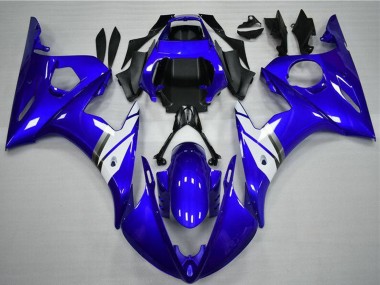 Online 2003-2004 Yamaha YZF R6 Motorcycle Fairings - Blue White Canada