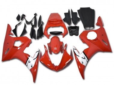 Online 2003-2004 Yamaha YZF R6 Motorcycle Fairings - Red White Canada