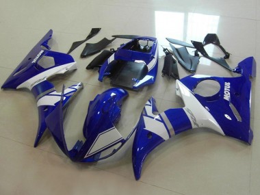 Online 2003-2004 Yamaha YZF R6 Motorcycle Fairings - Blue White Silver Canada