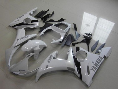 Online 2003-2004 Yamaha YZF R6 Motorcycle Fairing Kits - White Glossy Black Canada