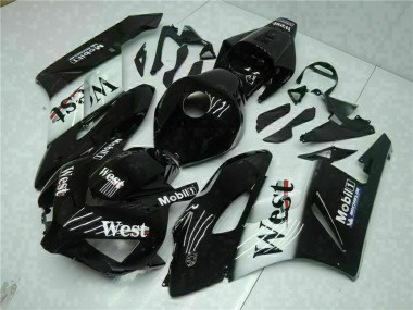 Online 2004-2005 Honda CBR1000RR Motorcycle Fairings - Glossy Black White West Mobil Michelin Canada