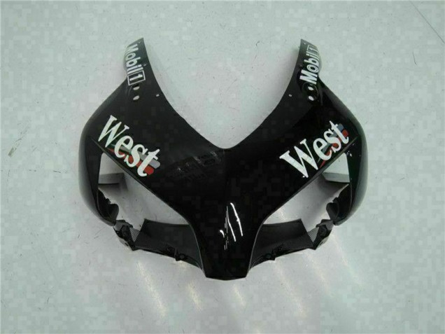 2004-2005 Honda CBR1000RR Motorcycle Fairings - Glossy Black White West Mobil Michelin Canada